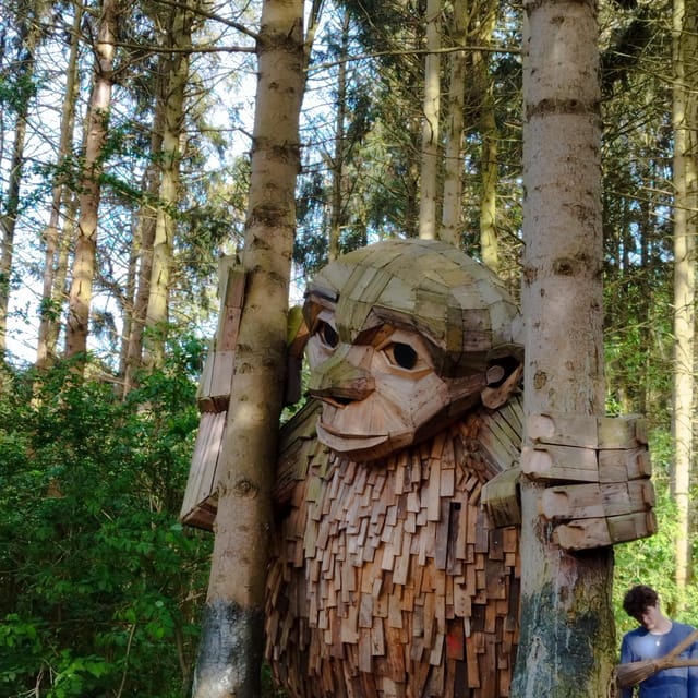 Copenhagen: Six Forgotten Giant Sculptures Tour by Bus - Sleeping Louis begins the troll hunt