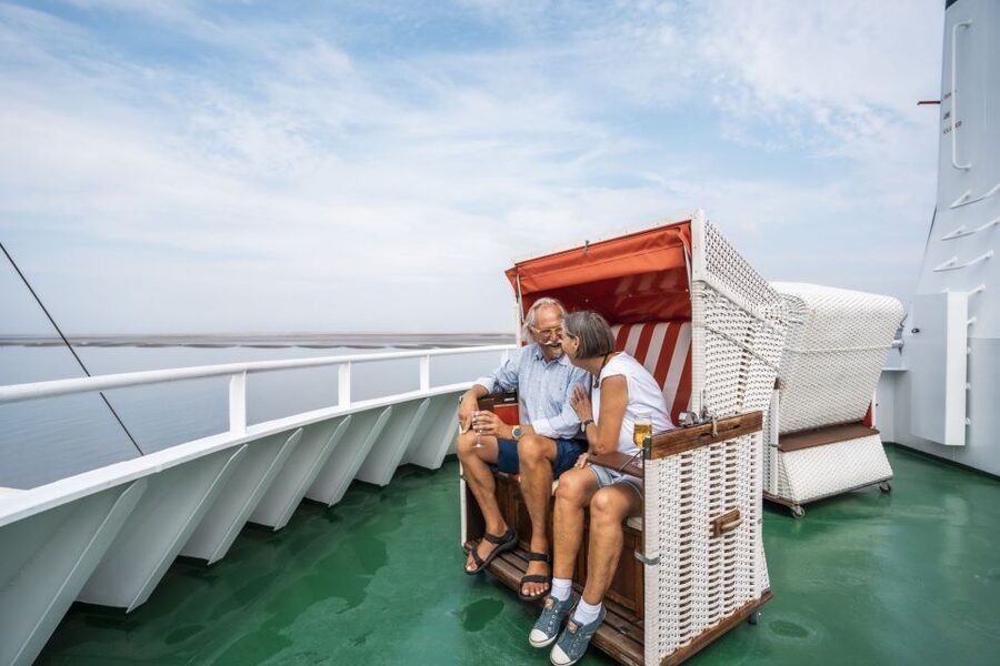 From Rømø: One-Way or Roundtrip Passenger Ferry to Sylt - Food, windows, and the small onboard shop